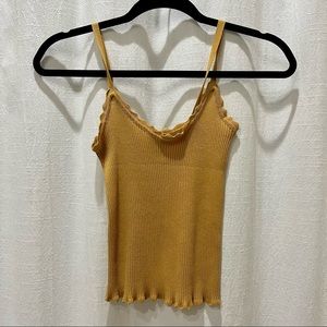 PAPERMOON ribbed cropped tank top